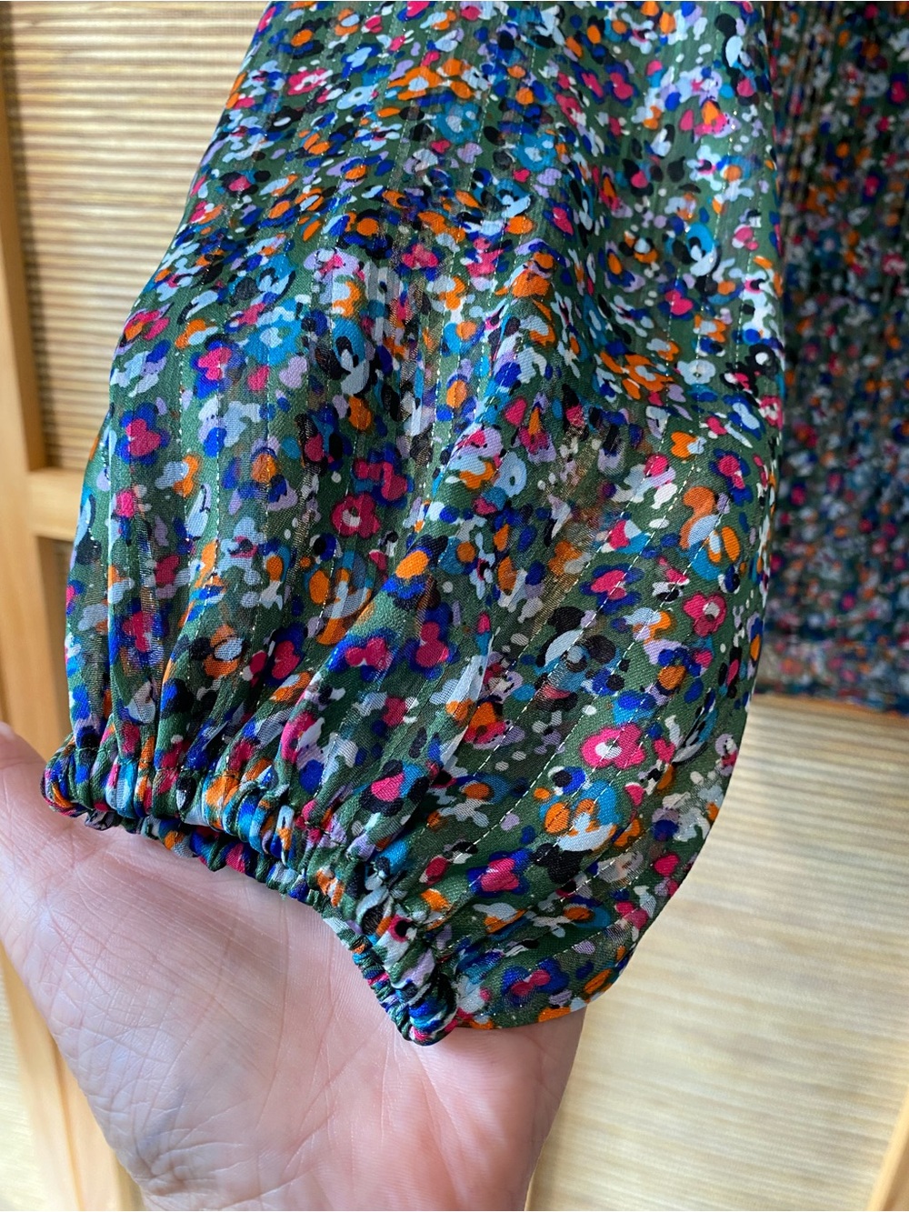 Zac & Rachel Semi-sheer Colorful Blouse Sz S - Picture 4 of 10